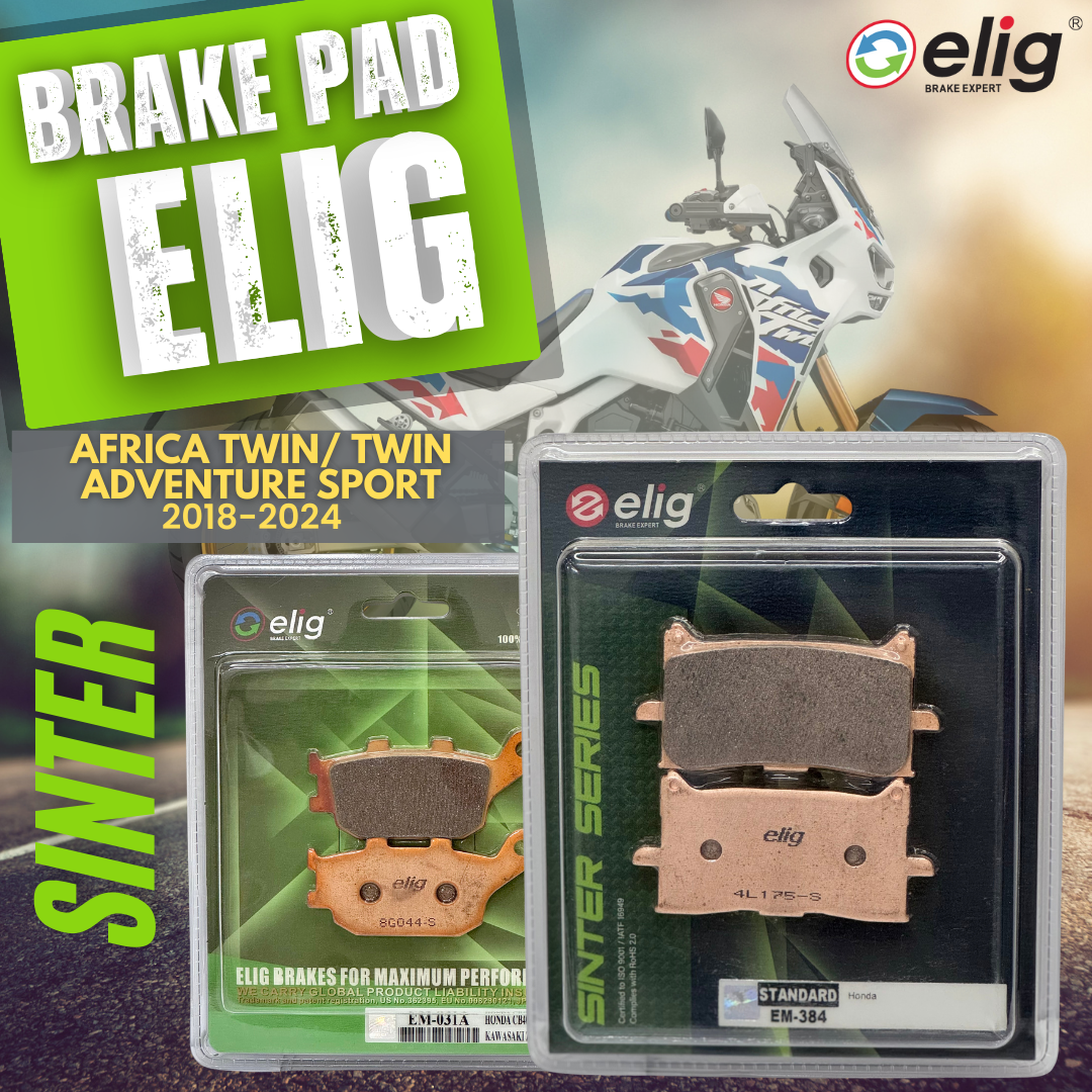 Bố thắng Elig Sinter dành cho xe Honda AFRICA TWIN 2018-2024 (Trước EM-384, Sau EM-031A)