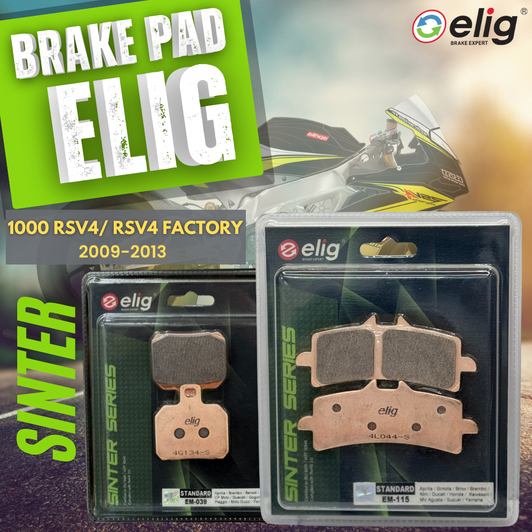 Bố thắng Elig Sinter dành cho xe APRILIA RSV4 2009-2013 (Trước EM-115, Sau EM-039)