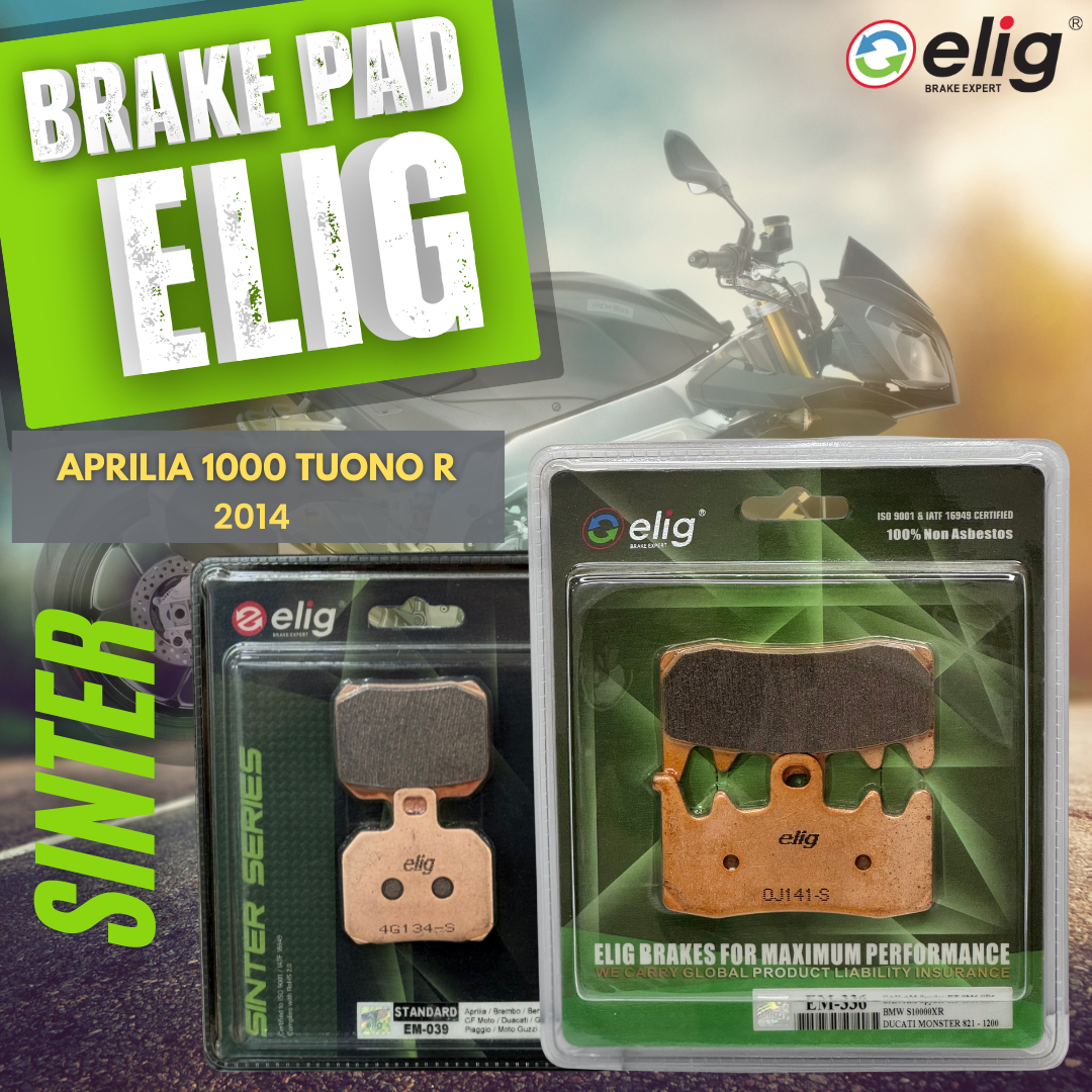 Bố thắng Elig Sinter dành cho xe APRILIA 1000 TOUNO R 2014 (Trước EM-336, Sau EM-039)