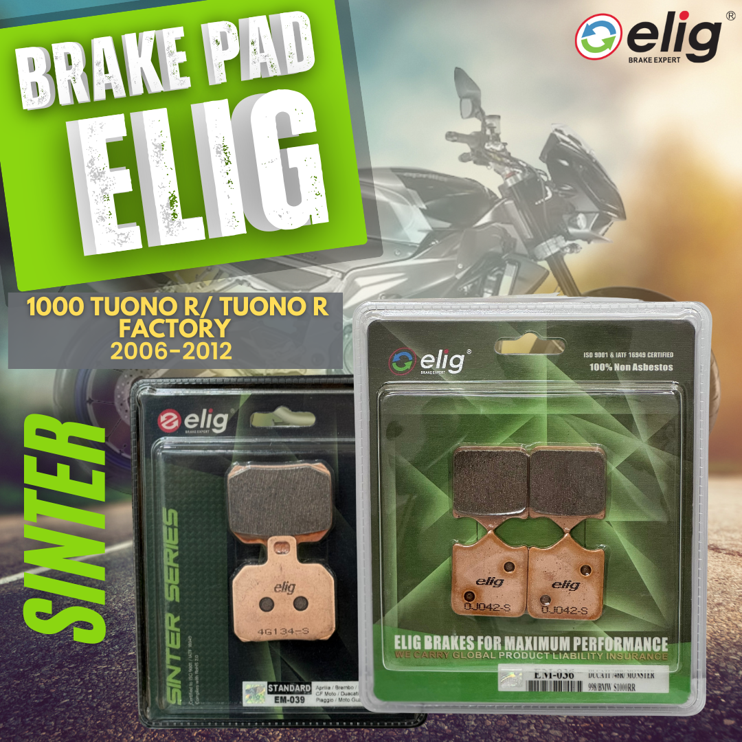 Bố thắng Elig Sinter dành cho xe APRILIA TOUNO R 2006-2012 (Trước EM-036, Sau EM-039)