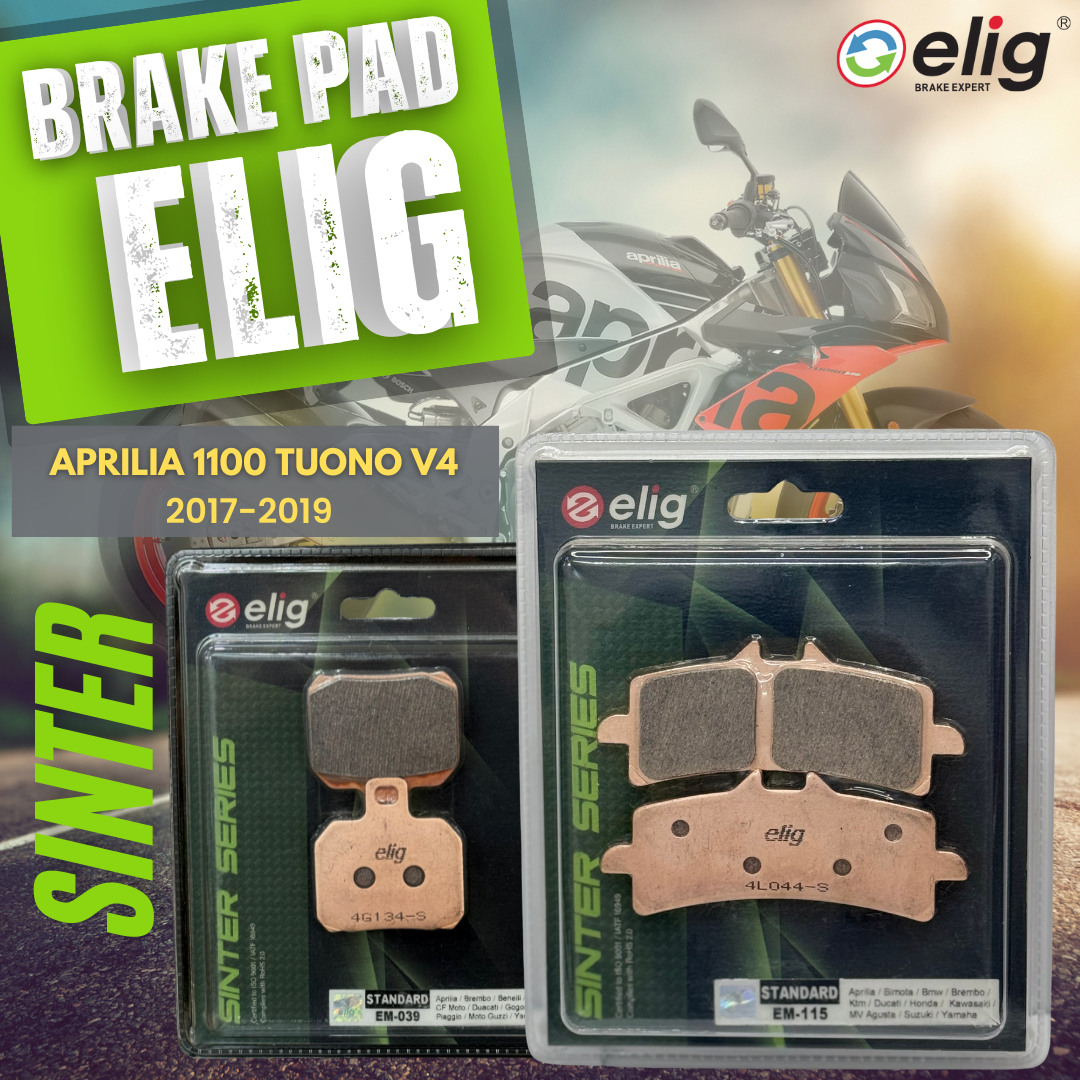 Bố thắng Elig Sinter dành cho xe APRILIA 1100 TOUNO V4 2017-2023 (Trước EM-115, Sau EM-039)