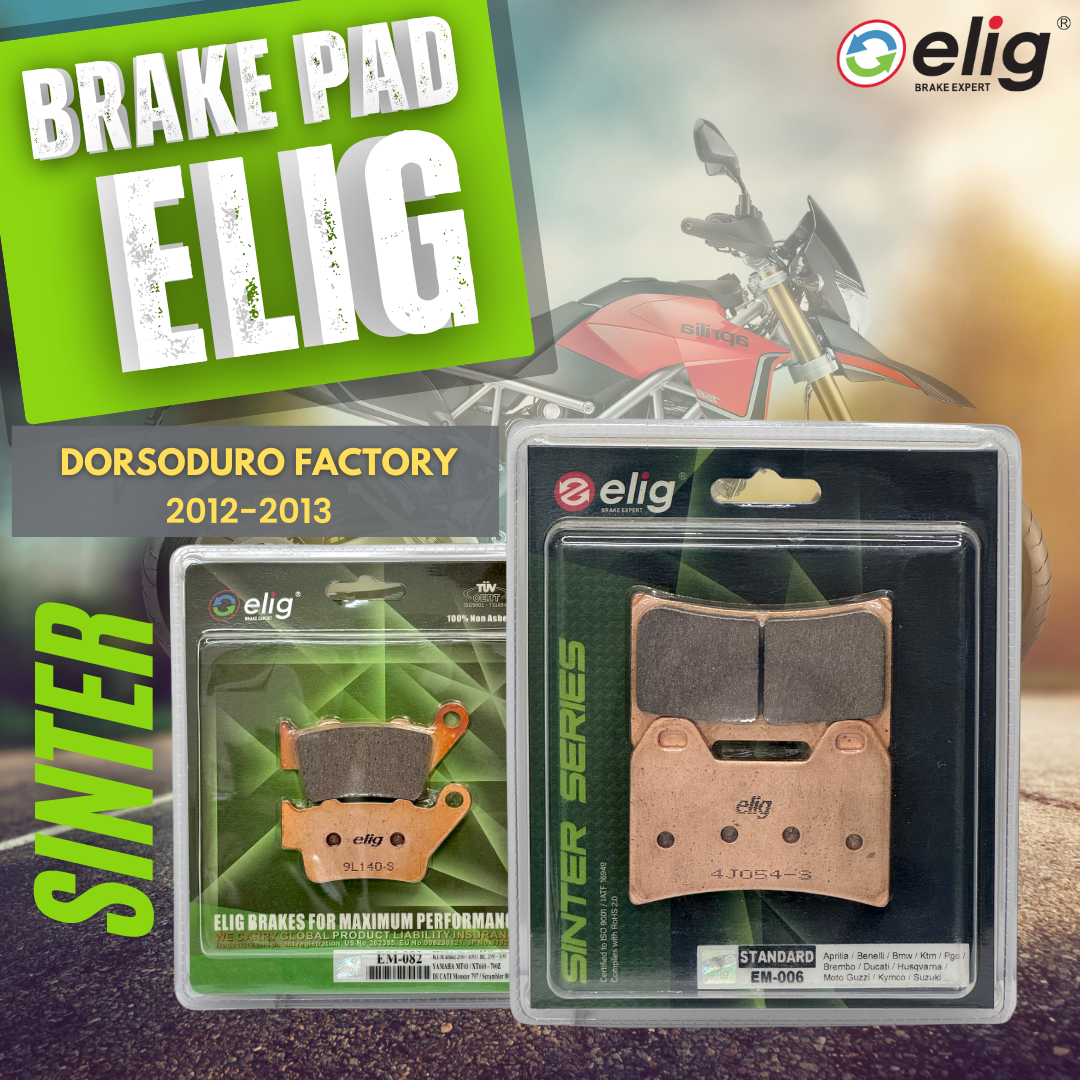 Bố thắng Elig dành cho xe Aprilia Dorsoduro Factory 2012-2013 (Trước EM-006, Sau EM-082)