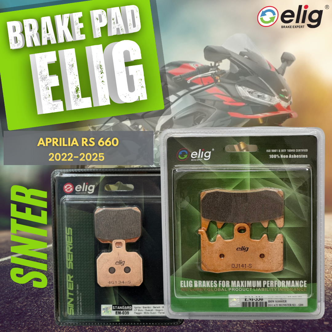 Bố thắng Elig Sinter dành cho xe APRILIA RS 660 2022-2025 (Trước EM-336, Sau EM-039)
