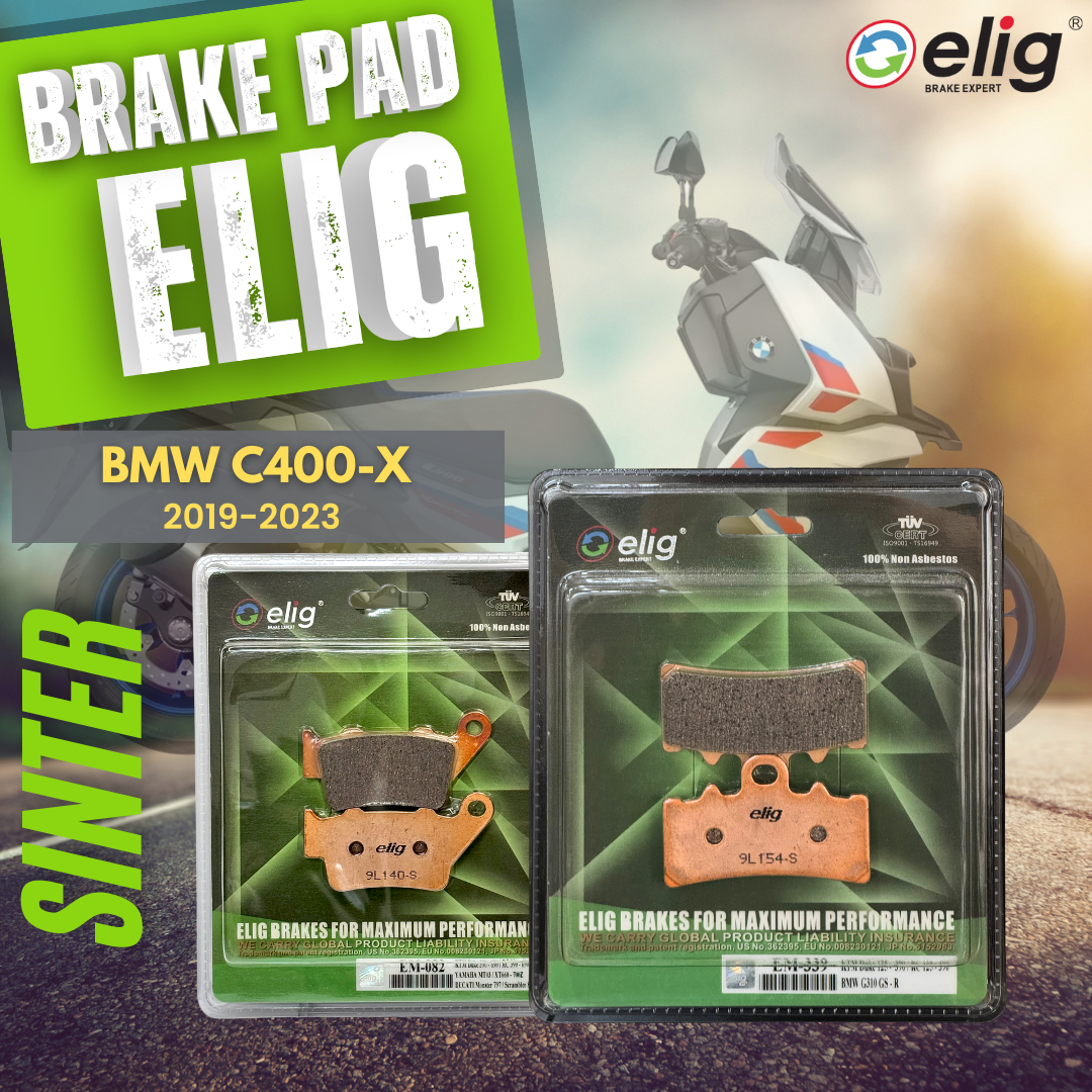 Bố thắng Elig Sinter dành cho xe BMW C400X 2019-2023 (Trước EM-339, Sau EM-082)