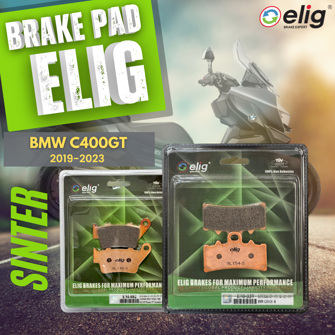 Bố thắng Elig Sinter dành cho xe BMW C400GT 2019-2023 (Trước EM-339, Sau EM-082)
