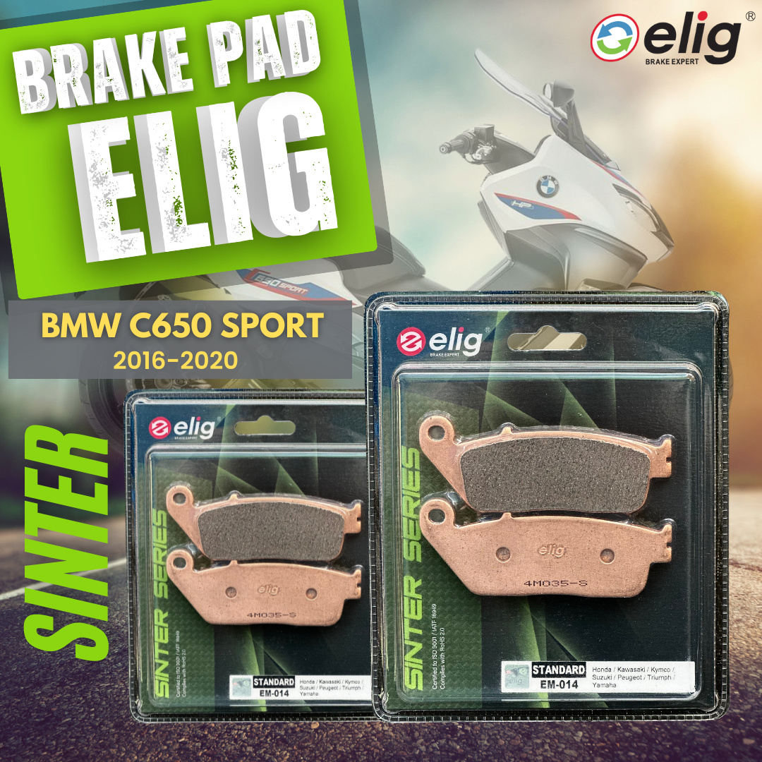 Bố thắng Elig Sinter dành cho xe BMW C650 SPORT 2016-2020 (Trước EM-014, Sau EM-014)