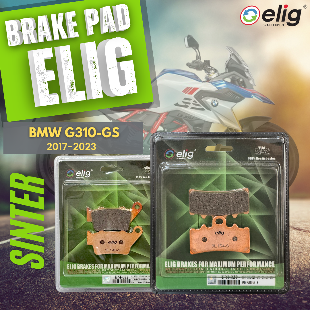 Bố thắng Elig Sinter dành cho xe BMW G310-GS 2017-2023 (Trước EM-339, Sau EM-082)