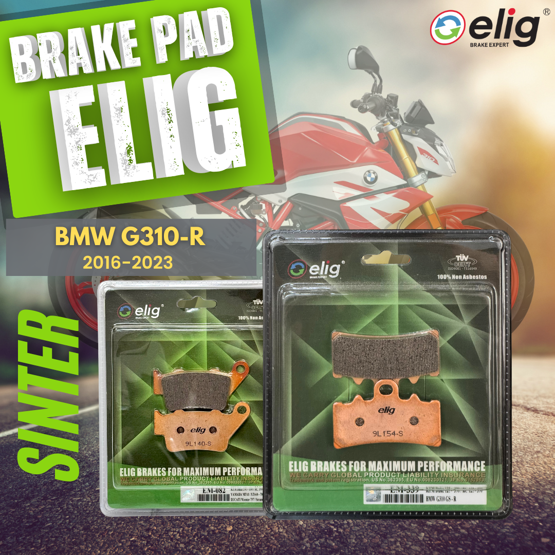 Bố thắng Elig Sinter dành cho xe BMW G310-R 2016-2023 (Trước EM-339, Sau EM-082)