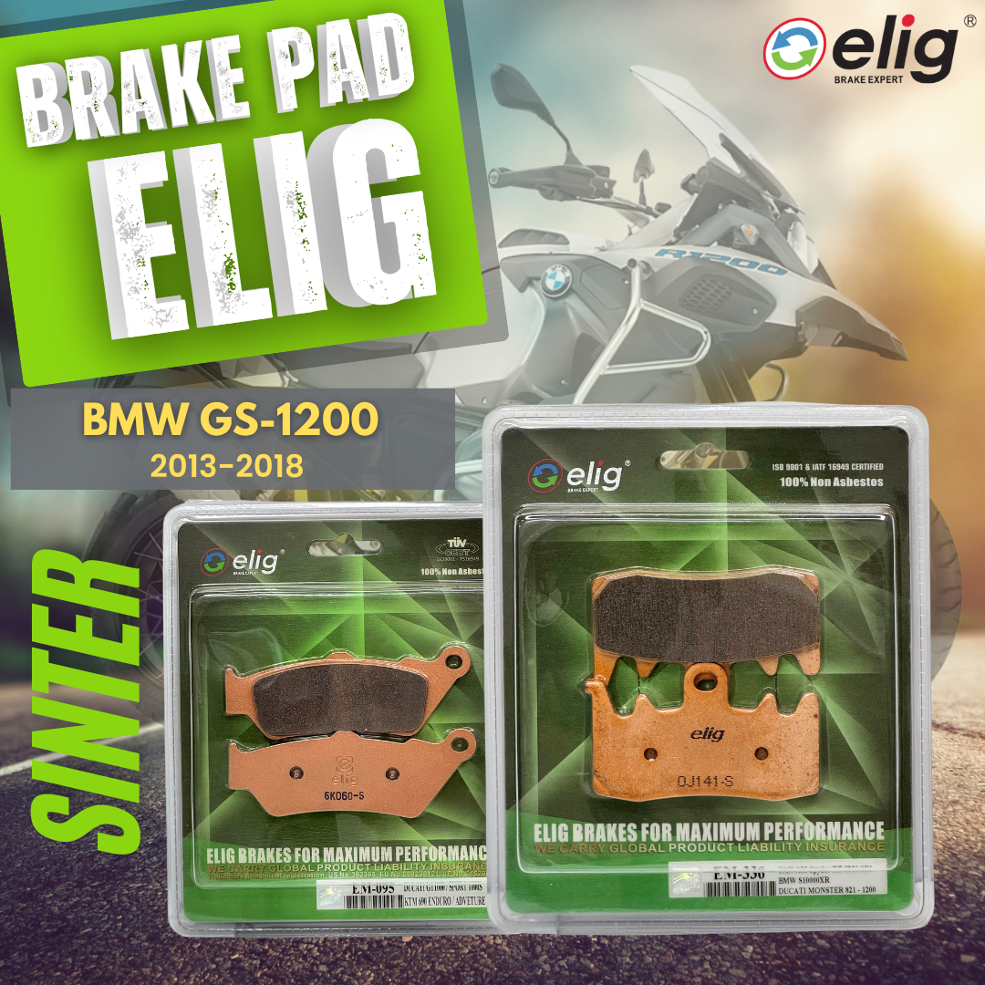 Bố thắng Elig dành cho xe BMW GS1200 2013-2018 (Trước EM-336, Sau EM-095)