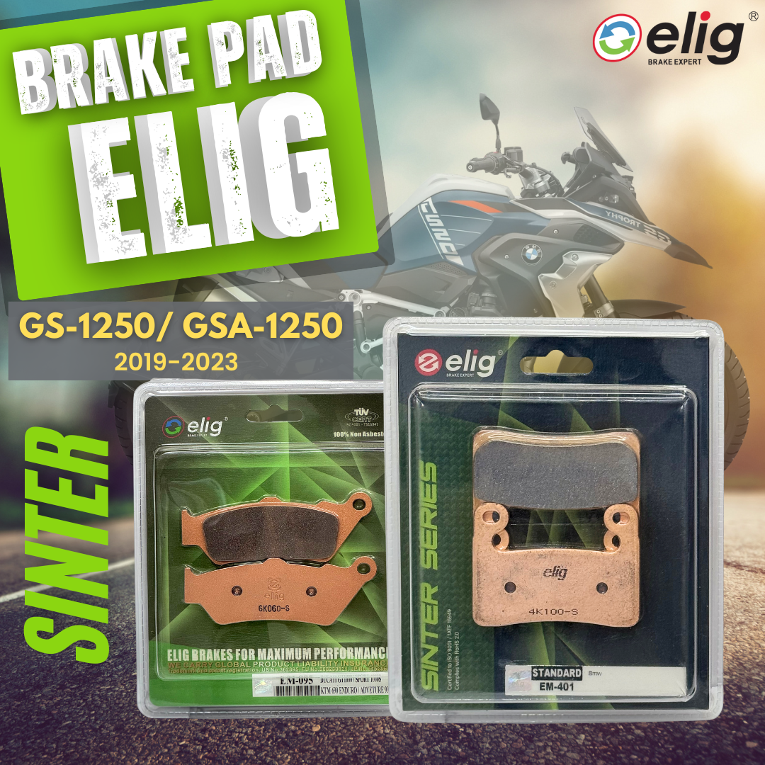 Bố thắng Elig Sinter dành cho xe BMW GS1250-GSA1250 2019-2023 (Trước EM-401, Sau EM-095)