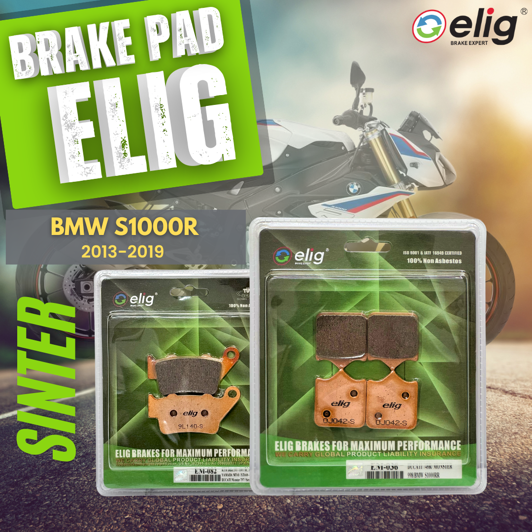 Bố thắng Elig Sinter dành cho xe BMW S1000R 2013-2019 (Trước EM-036, Sau EM-082)