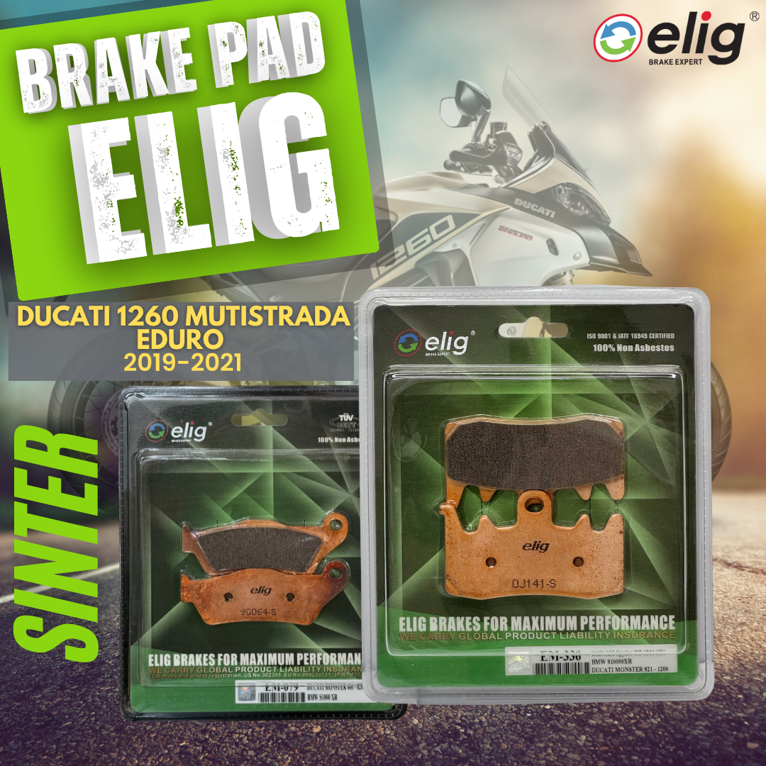 Bố thắng Elig Sinter dành cho xe Ducati 1260 MUTISTRADA EDURO 2019-2021 (Trước EM-336, Sau EM-079)