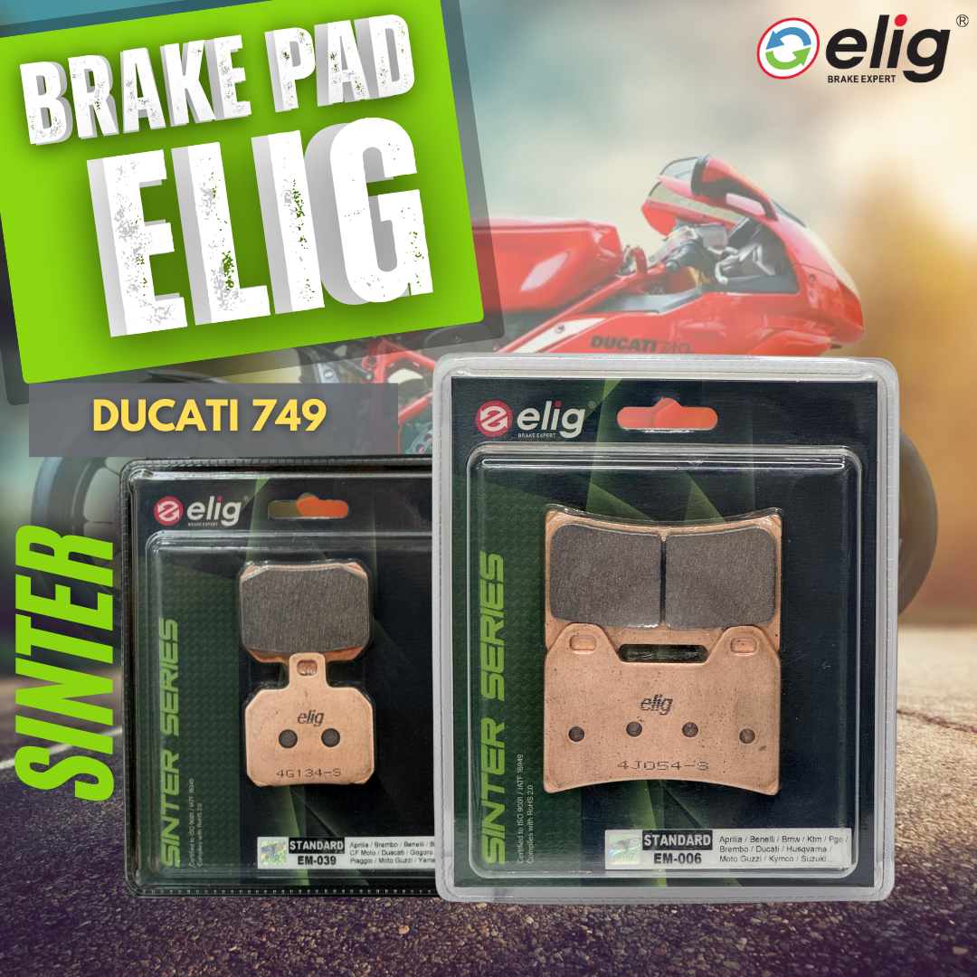 Bố thắng Elig Sinter dành cho xe DUCATI 749(Trước EM-006, Sau EM-039)