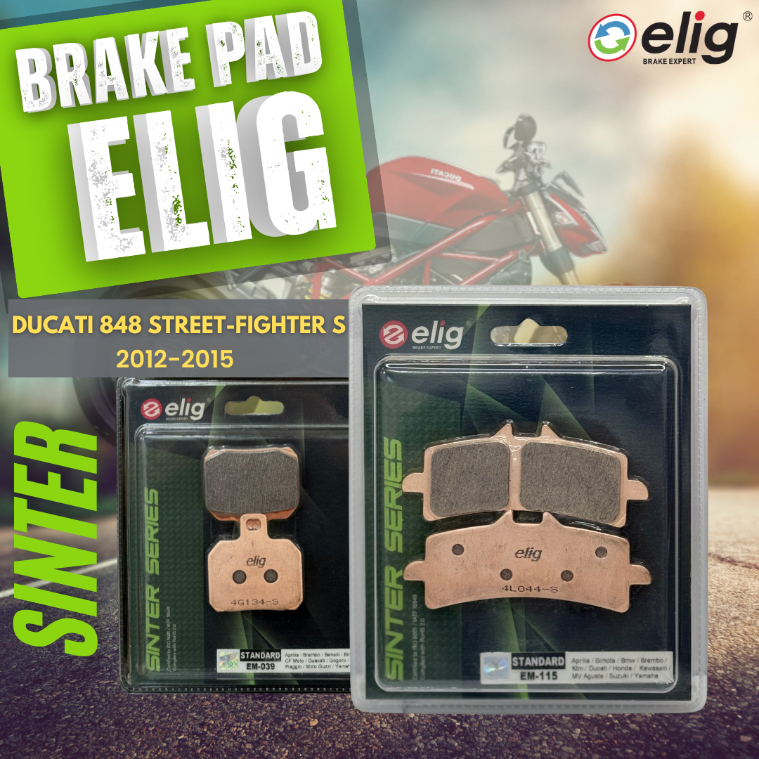 Bố thắng Elig Sinter dành cho xe Ducati DUCATI 848 STREET FIGHTER S 2012-2015
