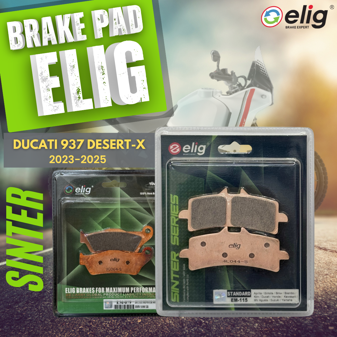 Bố thắng Elig Sinter dành cho xe DUCATI 937 DESERT-X 2023-2025 (Trước EM-115, Sau EM-039 )