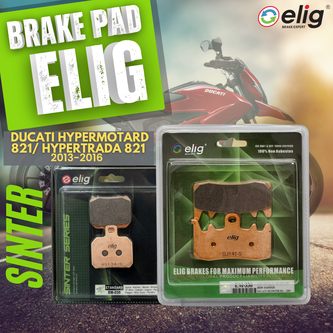 Bố thắng Elig Sinter dành cho xe DUCATI HYPER MOTARD 821 _ HYPERTRADA 821 2013-2016 (Trước EM-336, Sau EM-039 )