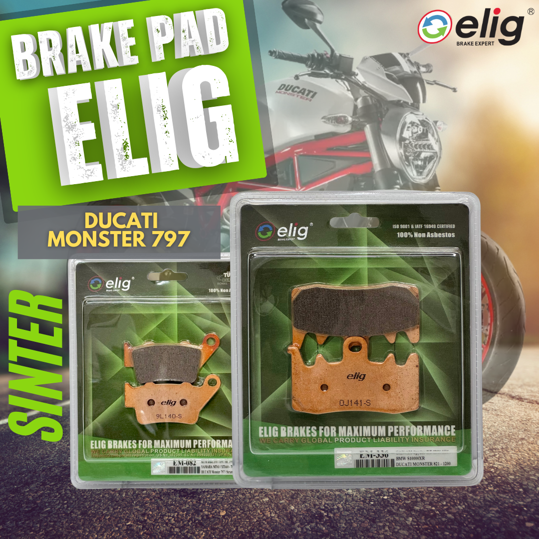 Bố thắng Elig Sinter dành cho xe DUCATI MONSTER 797 (Trước EM-336, Sau EM-082)
