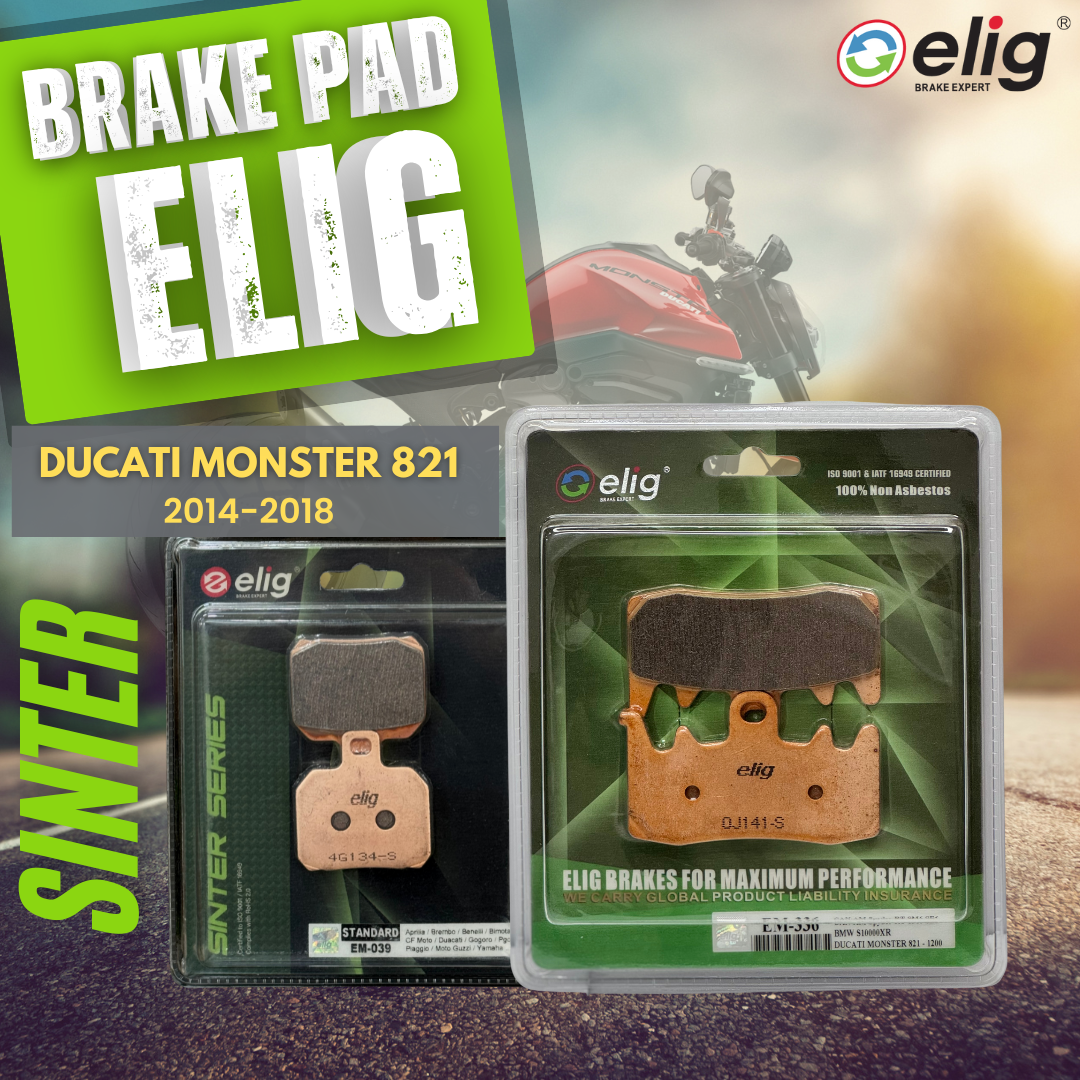 Bố thắng Elig Sinter dành cho xe DUCATI MONSTER 821 2014-2018 (Trước EM-336, Sau EM-039 )