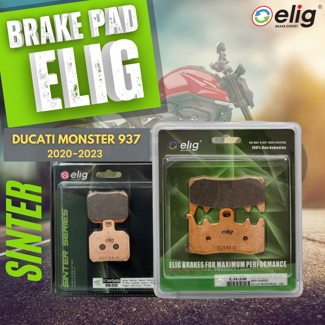 Bố thắng Elig Sinter dành cho xe DUCATI MONSTER 937 2020-2023 (Trước EM- 336, Sau EM- 039 )