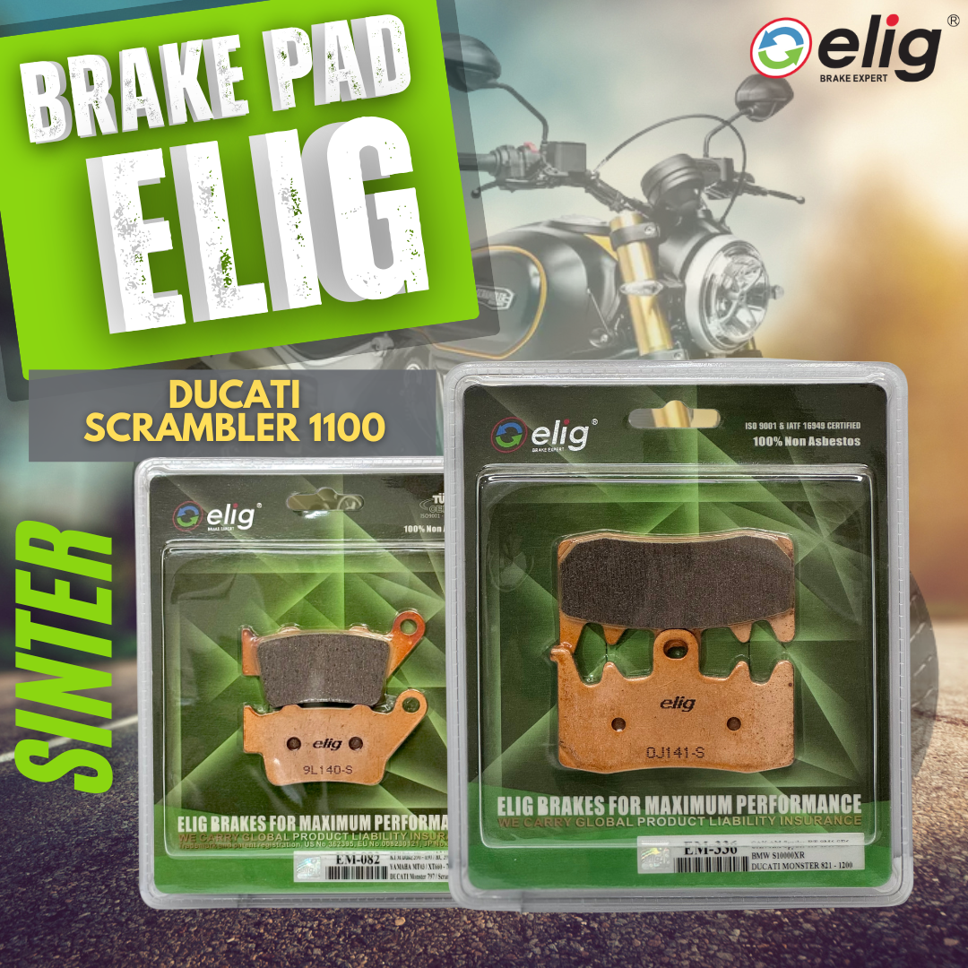 Bố thắng Elig Sinter dành cho xe DUCATI SCRAMBLER 1100 (Trước EM-336, Sau EM-082)