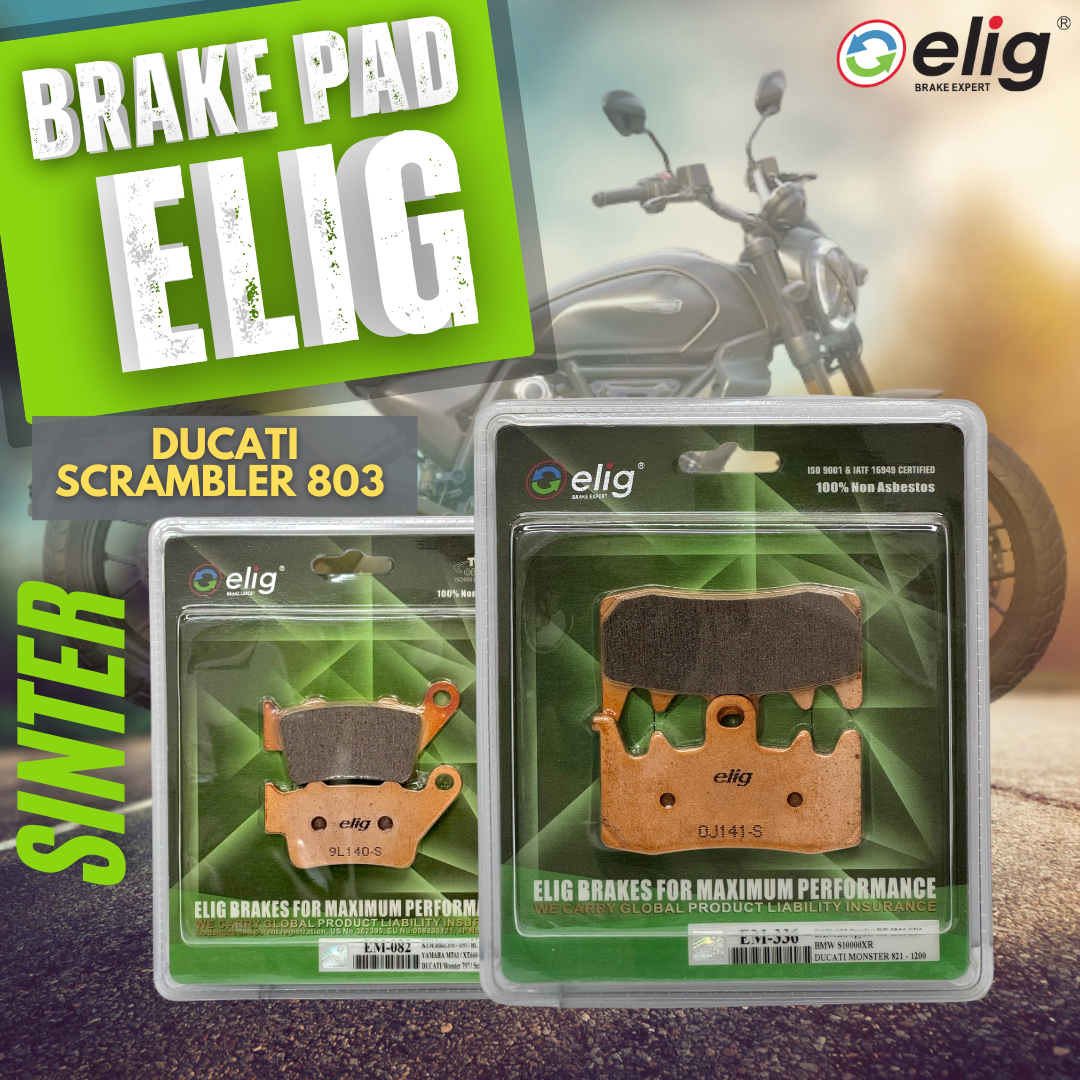 Bố thắng Elig Sinter dành cho xe DUCATI SCRAMBLER 803 (Trước EM-336, Sau EM-082)
