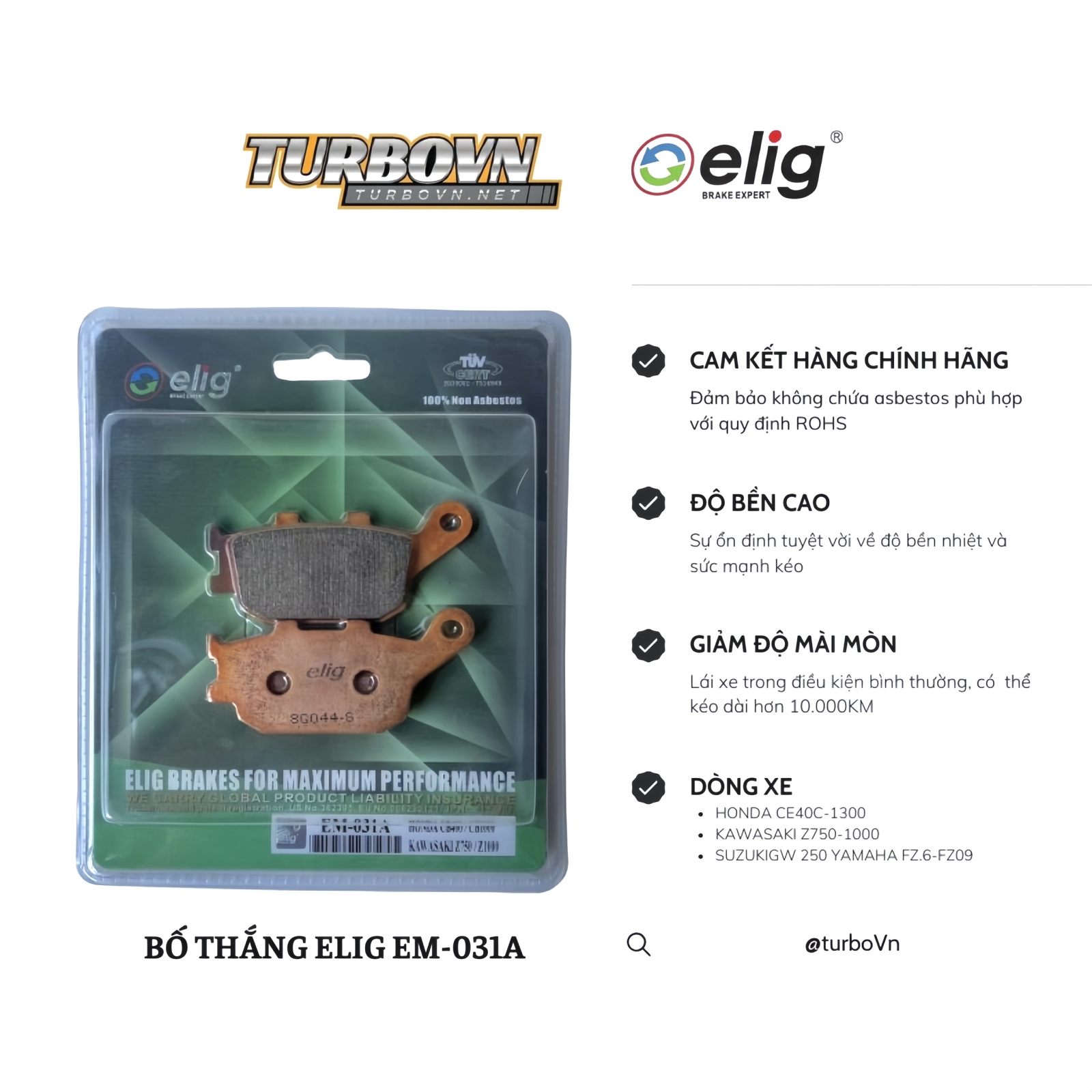 Bố thắng sau Elig Sinter NINJA 650/Z650