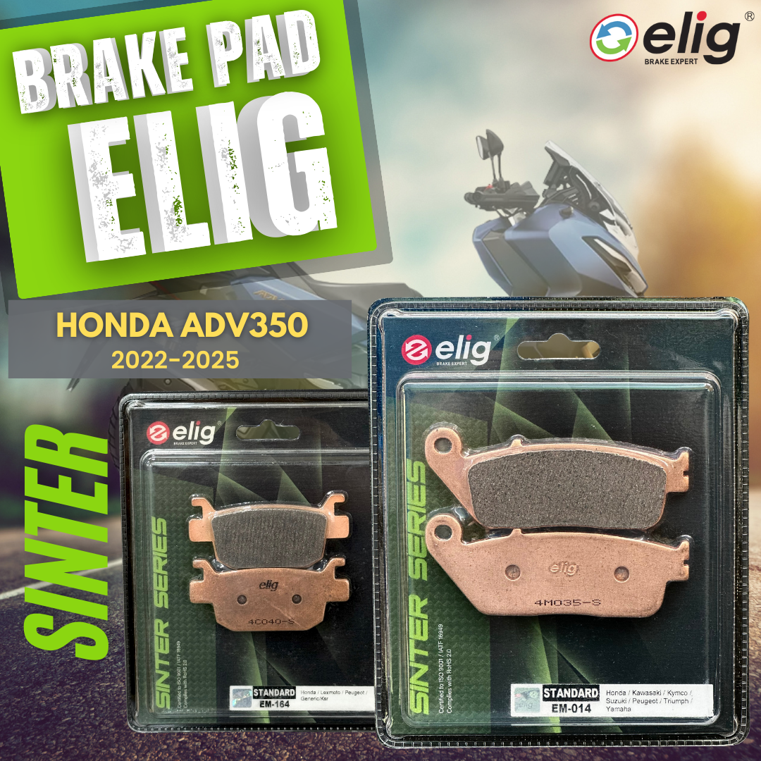 Bố thắng Elig Sinter dành cho xe Honda ADV 350 2022-2025 (Trước EM-014, Sau EM-164)