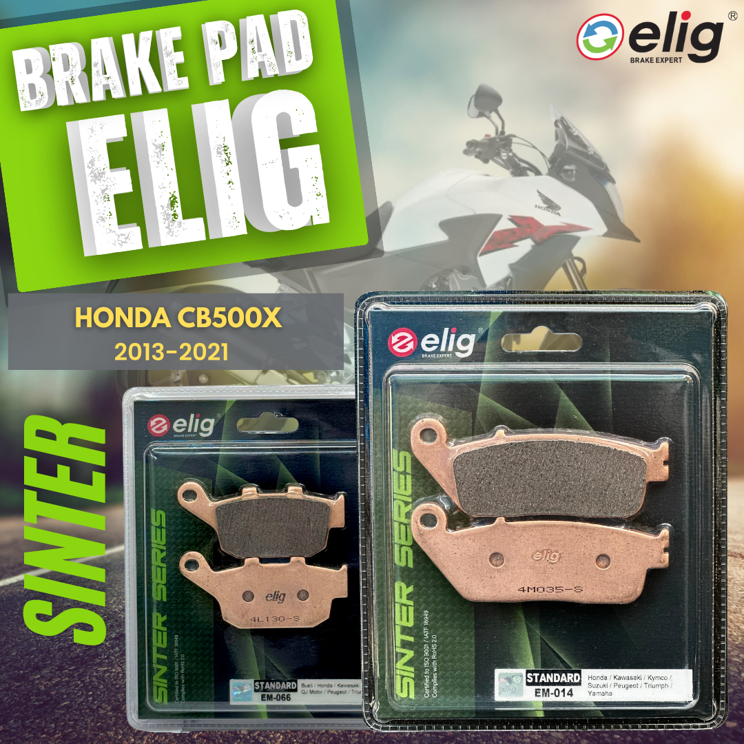 Bố thắng sau Elig Sinter dành cho xe HONDA CB500X 2013-2021 (Trước EM-014, Sau EM-066)