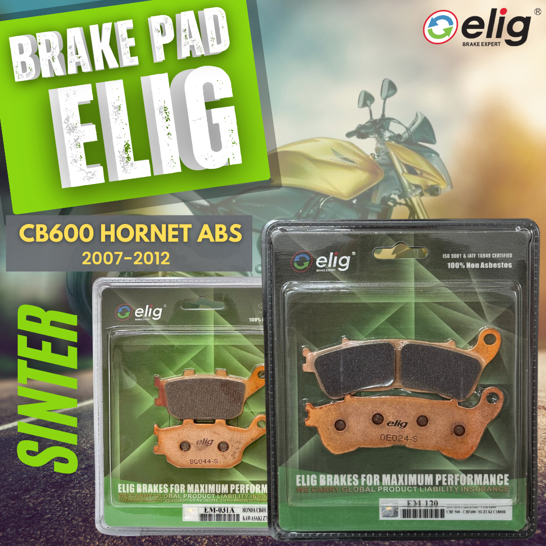 Bố thắng Elig dành cho xe HONDA CB600 HORNET ABS 2007-2012 (Trước EM-120, Sau EM-031A)