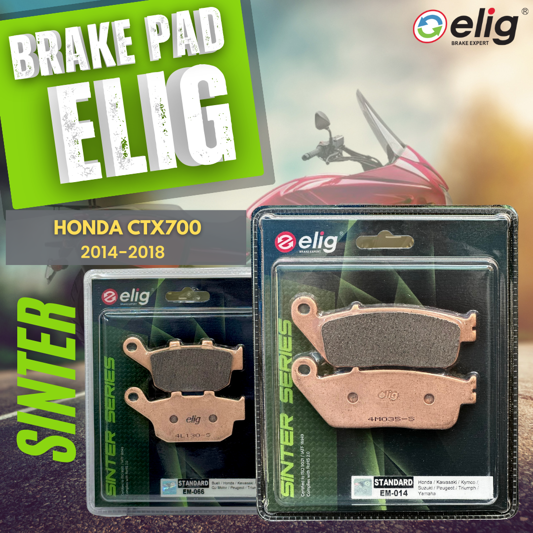 Bố thắng Elig Sinter dành cho xe HONDA CTX700 2014-2018 (Trước EM-014, Sau EM-066)