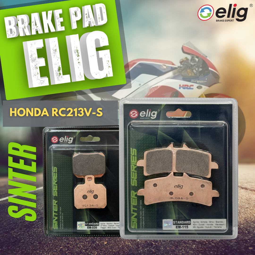 Bố thắng Elig Sinter dành cho xe HONDA RC213V-S (Trước EM-115, Sau EM-039)