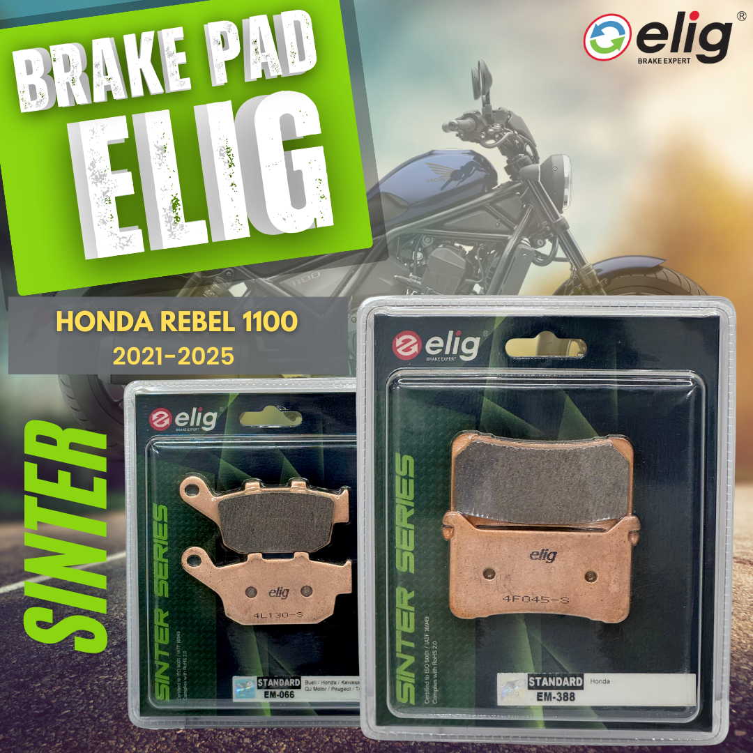 Bố thắng Elig Sinter dành cho xe HONDA REBEL 1100 (Trước EM-388, Sau EM-066)