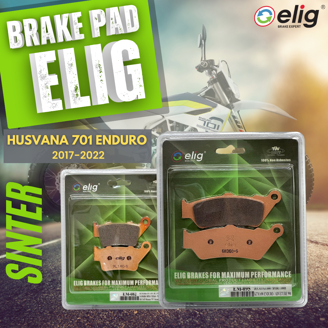 Bố thắng Elig Sinter dành cho xe HUSQVANA 701 EDURO  2017-2022 (Trước  EM-095, Sau EM-082)