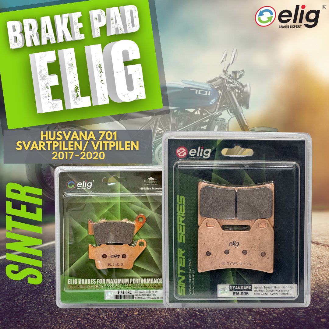 Bố thắng Elig Sinter dành cho xe HUSVANA 701 SVARTPILEN_ VITPILEN 2017-2020 (Trước EM-006, Sau EM-082 )