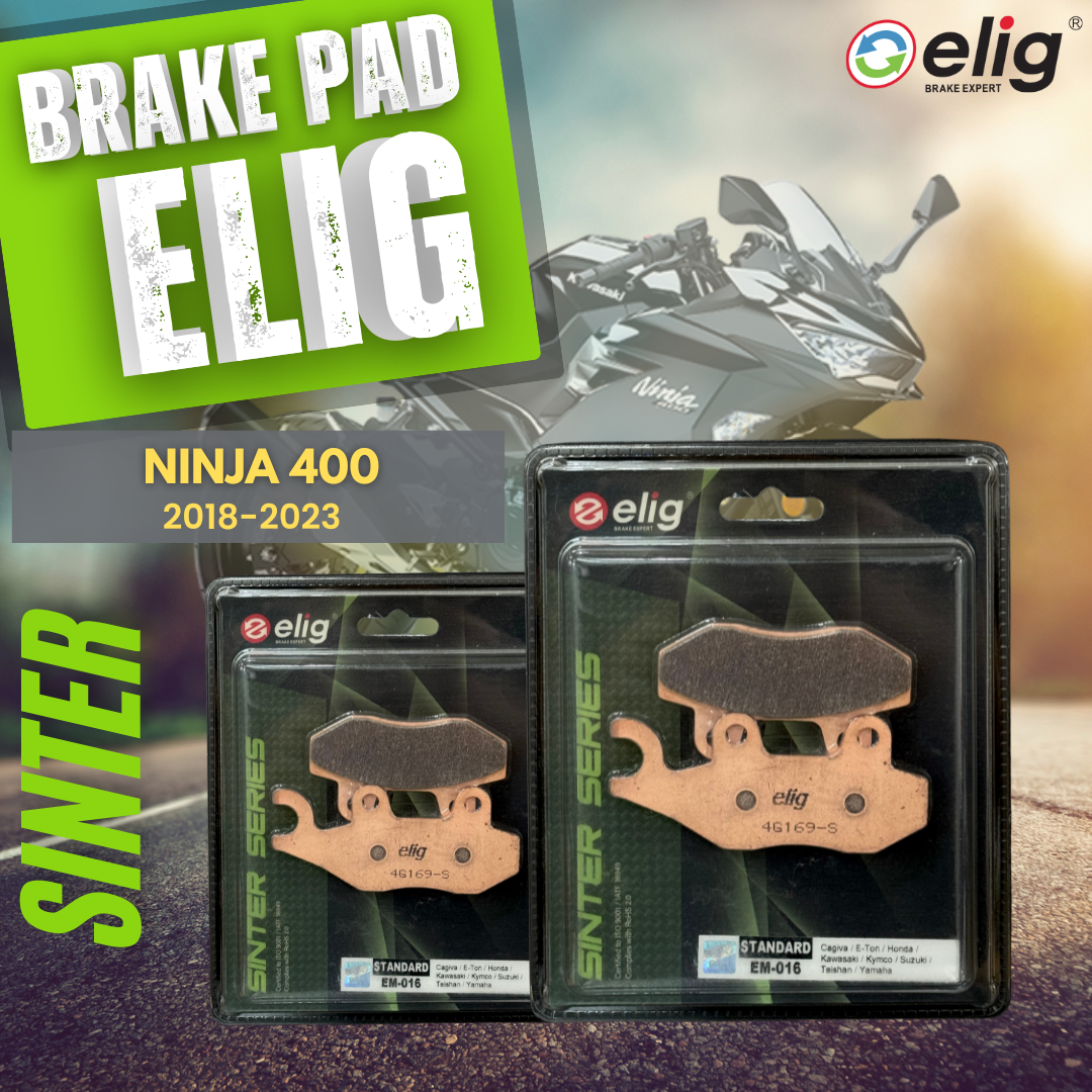 Bố thắng Elig Sinter dành cho xe KAWASAKI NINJA 400 2018-2023 (Trước EM- 016, Sau EM-016)