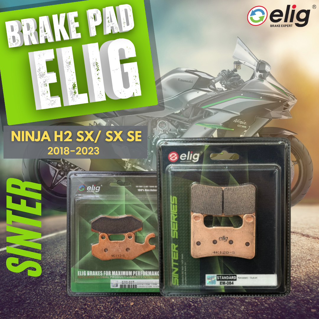 Bố thắng Elig Sinter dành cho xe KAWASAKI NINJA H2 SX_ SX SE 2018-2023 (Trước EM-084, Sau EM-017 )