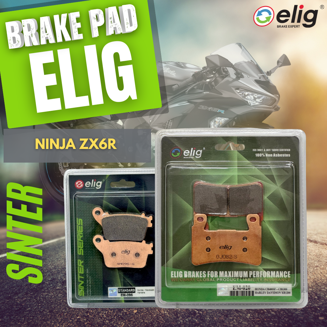Bố thắng Elig Sinter dành cho xe KAWASAKI ZX6R (Trước EM-020, Sau EM-096)
