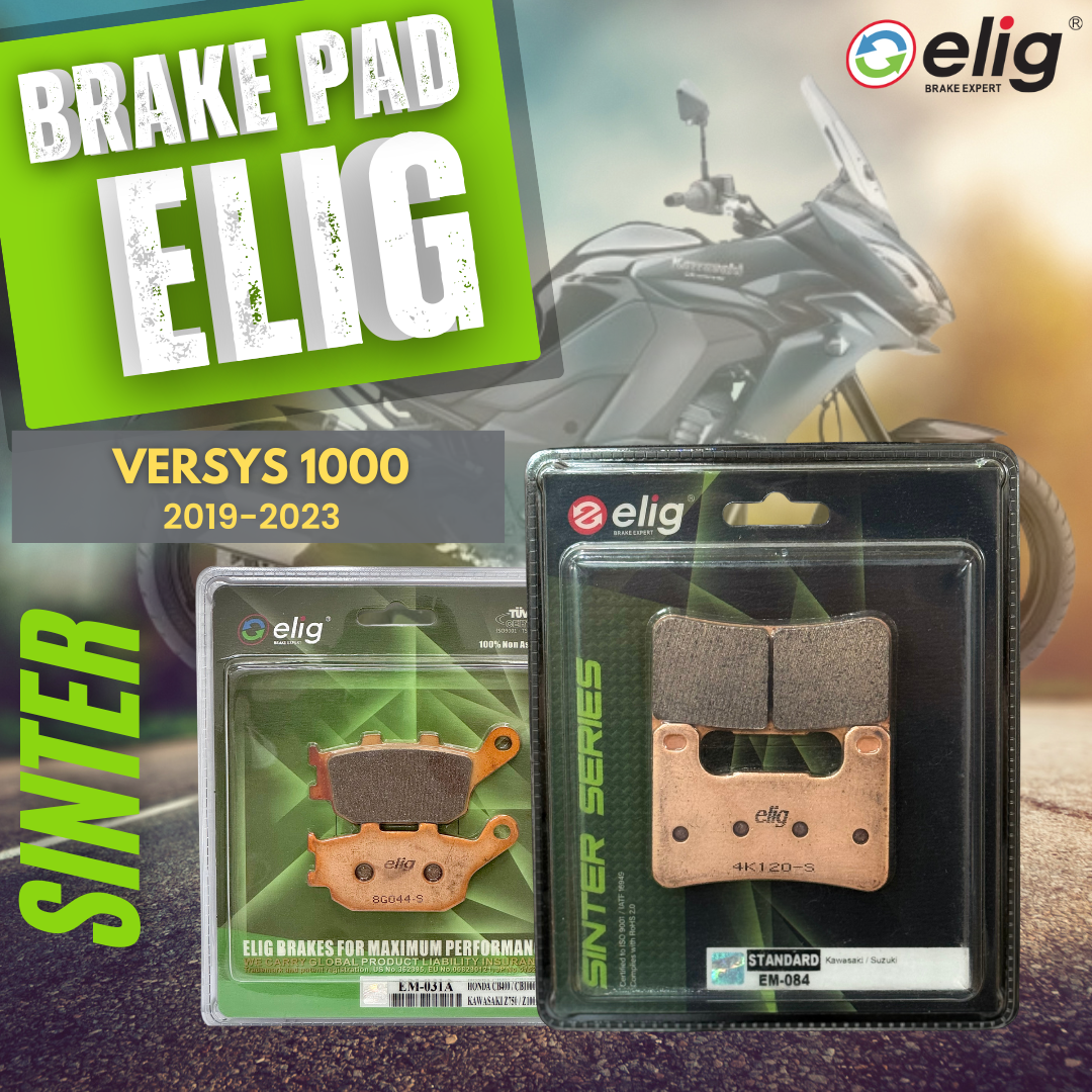 Bố thắng Elig Sinter dành cho xe KAWASAKI VERSYS 1000 2019-2023 (Trước EM-084, Sau EM-031)