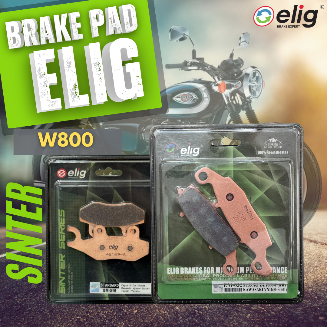 Bố thắng Elig Sinter dành cho xe KAWASAKI W800 (Trước EM-032, Sau EM-016)