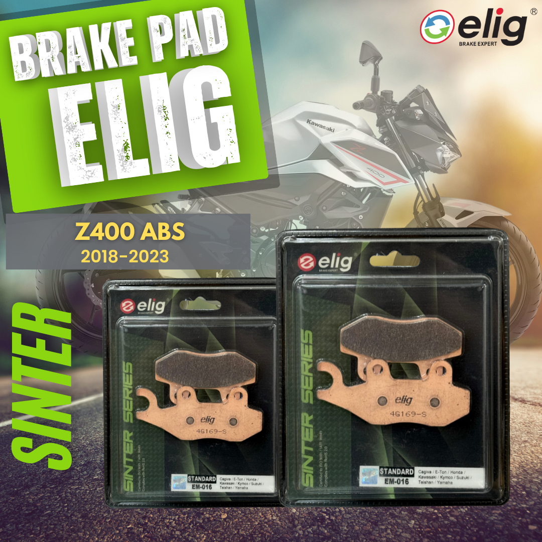 Bố thắng Elig Sinter dành cho xe KAWASAKI Z400 ABS 2018-2023 ( Trước EM-016, Sau EM-016)