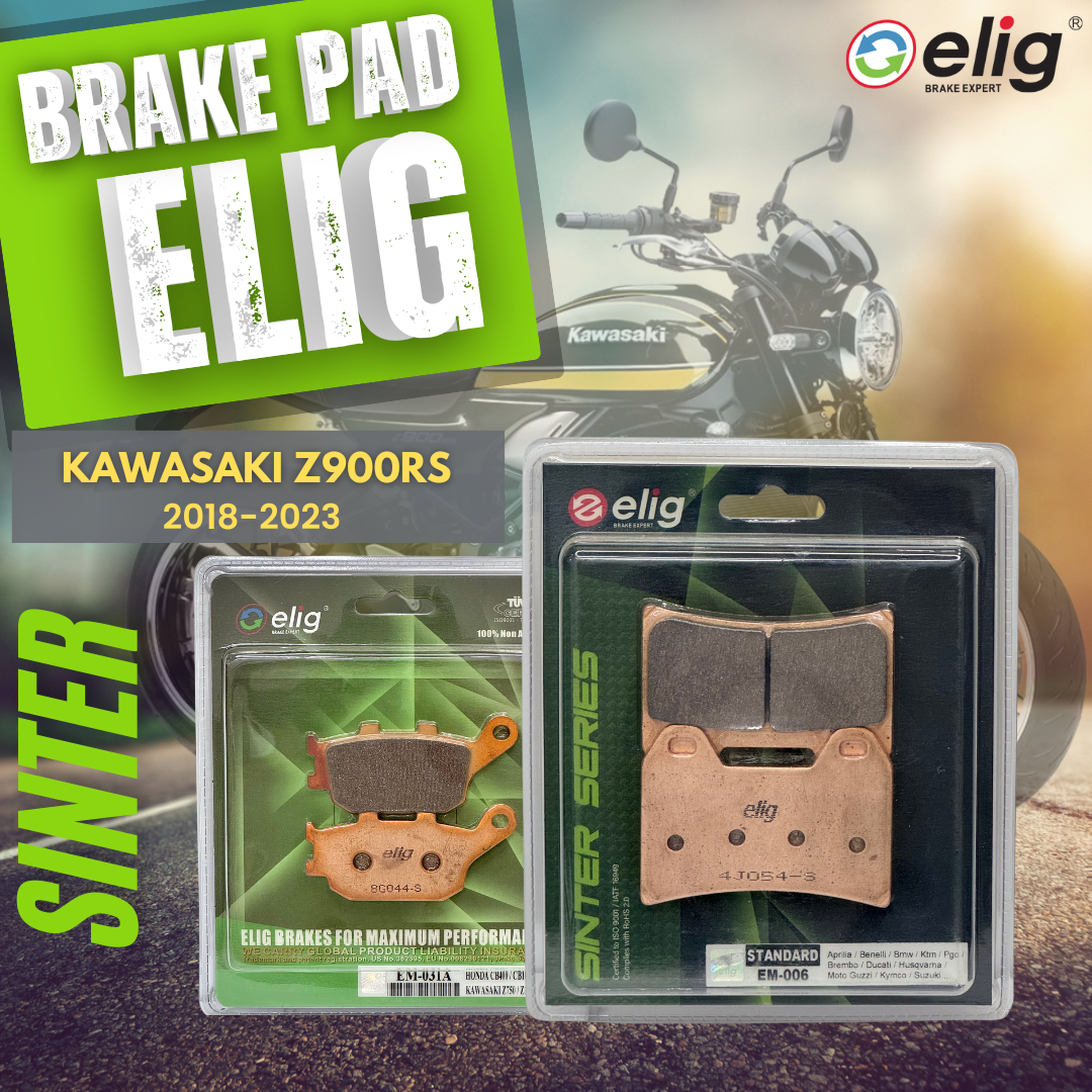Bố thắng Elig Sinter dành cho xe KAWASAKI Z900RS 2018-2023 (Trước EM- 006, Sau EM-031 )