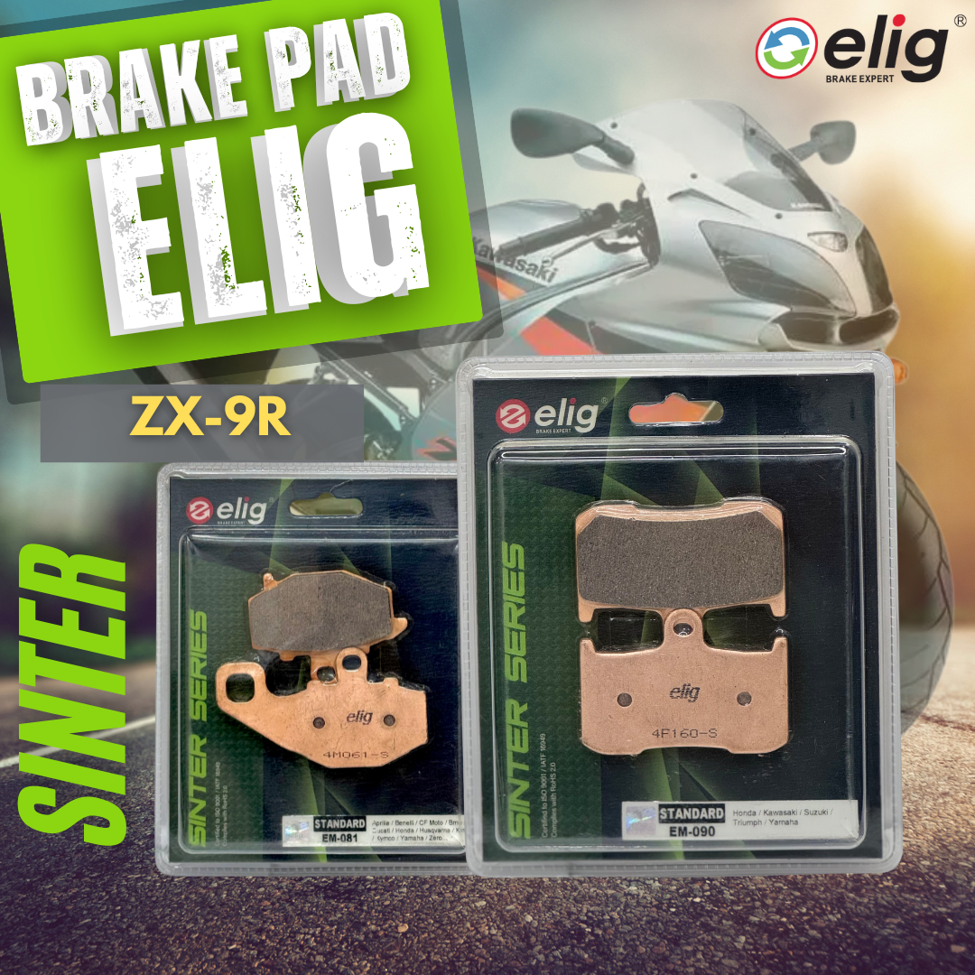 Bố thắng Elig Sinter dành cho xe KAWASAKI ZX-9R (Trước EM-090, Sau EM-081)