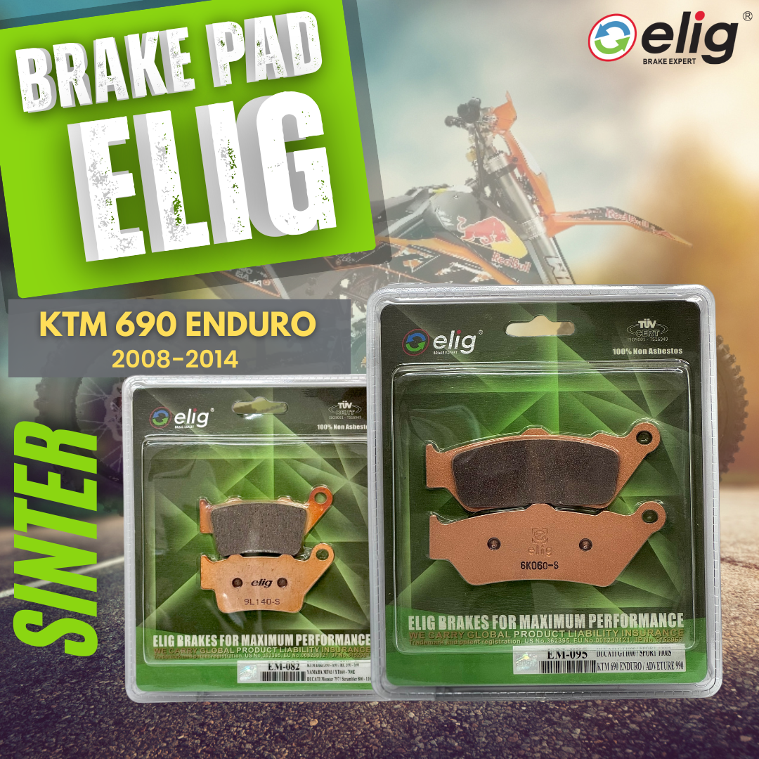 Bố thắng Elig Sinter dành cho xe KTM 690 ENDURO 2008-2014 (Trước EM- 095, Sau EM-082)