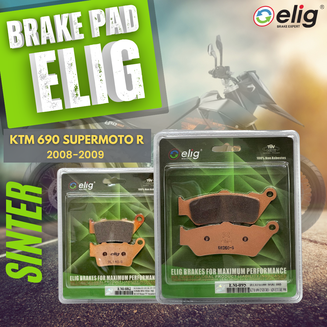 Bố thắng Elig Sinter dành cho xe KTM 690 SUPERMOTO R 2008-2009