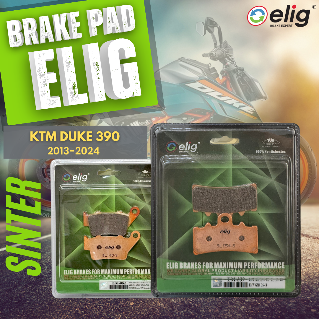 Bố thắng Elig Sinter dành cho xe KTM DUKE 390 (Trước  EM-339, Sau  EM-082)