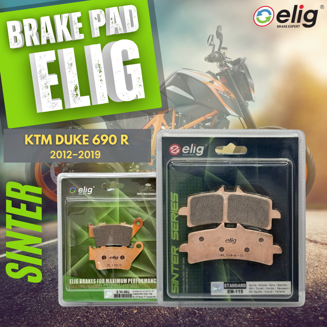 Bố thắng Elig Sinter dành cho xe KTM 690 DUKE R 2012-2019  (Trước EM-115, Sau EM-082 )