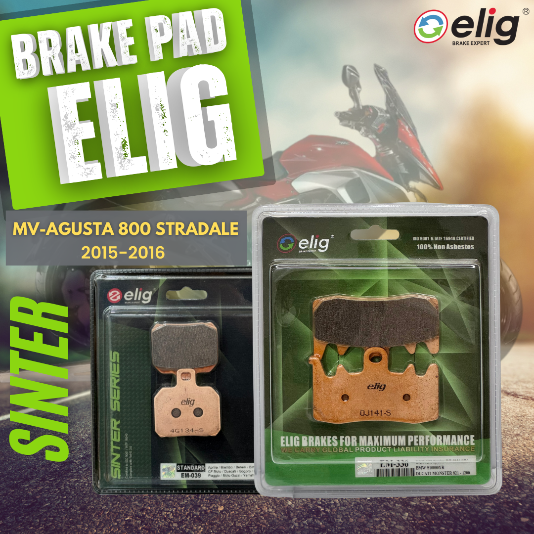 Bố thắng Elig Sinter dành cho xe MV AGUSTAR 800 STRADALE (Trước EM- 336, Sau EM- 039)