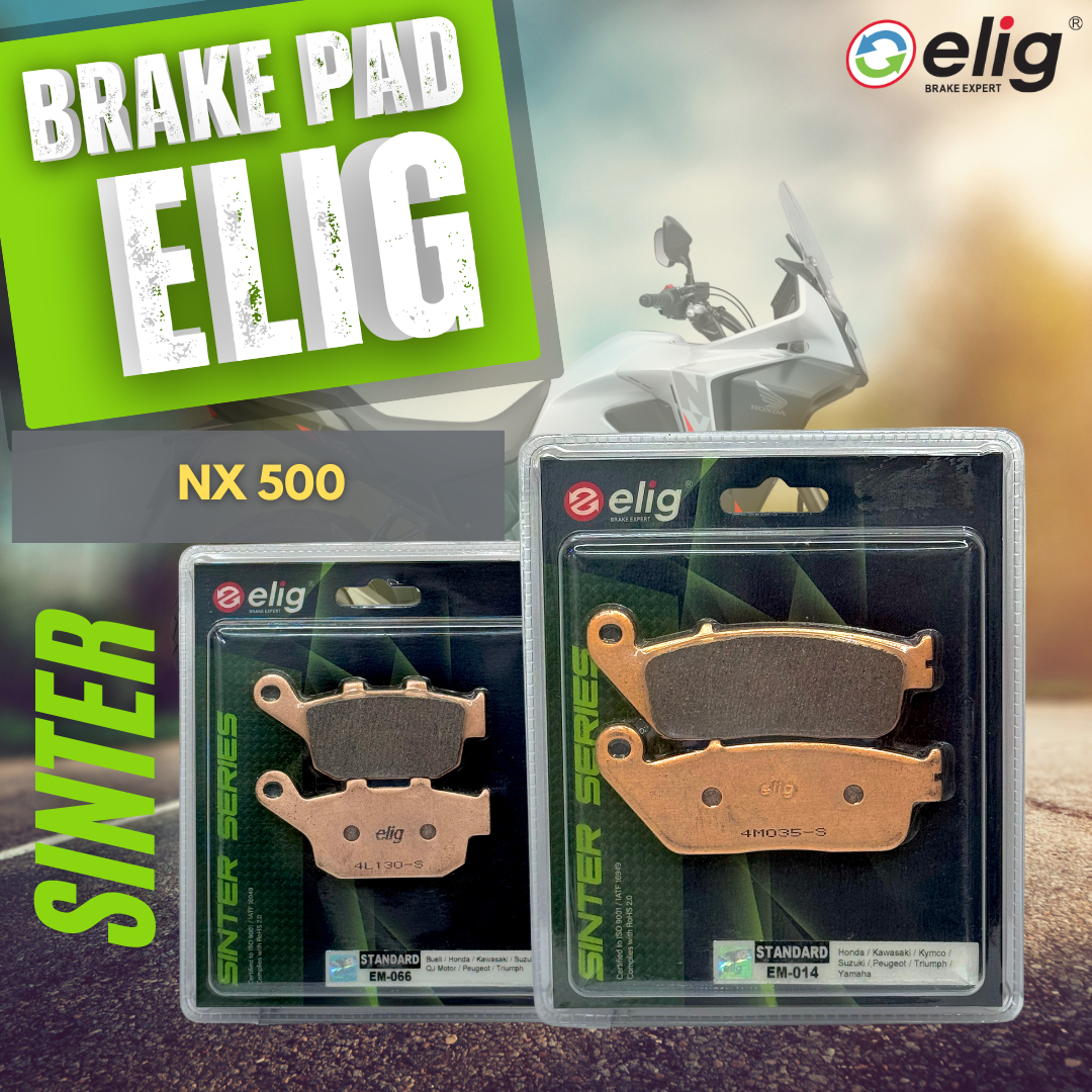 Bố thắng Elig Sinter dành cho xe HONDA NX500 (Trước EM-014, Sau EM-066)