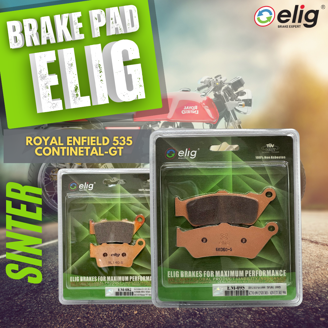 Bố thắng Elig Sinter dành cho xe ROYAL ENFIELD 535 CONTINETAL-GT (Trước EM-095, Sau EM-082)