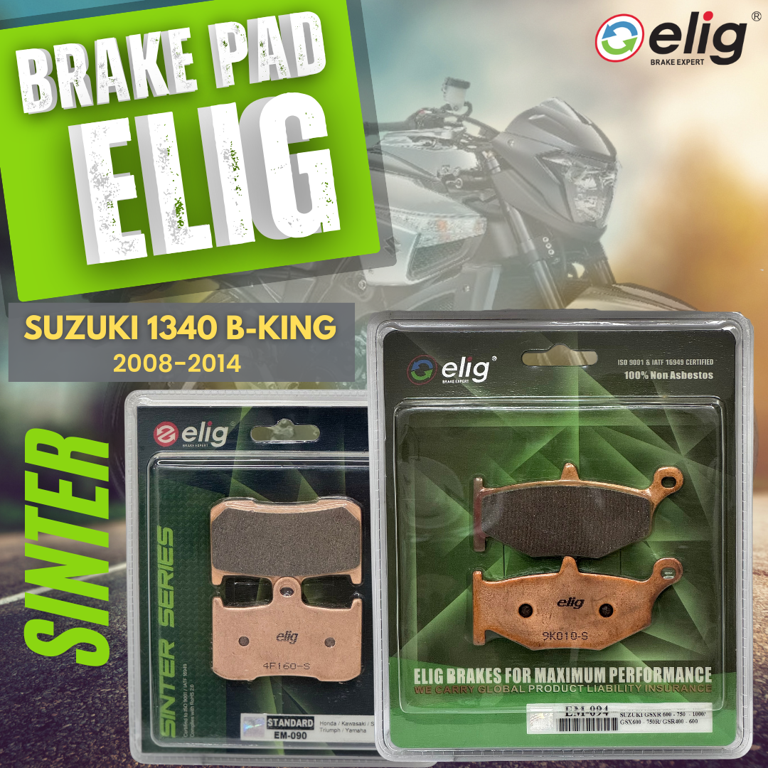 Bố thắng Elig Sinter dành cho xe SUZUKI 1340 B-KING 2008-2014 (Trước EM-094, Sau EM-090)